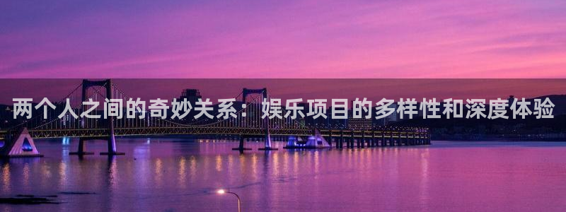 bg大游娱乐官网：两个人之间的奇妙关系：娱乐项目的多样性和深度体验