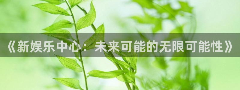 bg大游平台：《新娱乐中心：未来可能的无限可能性》